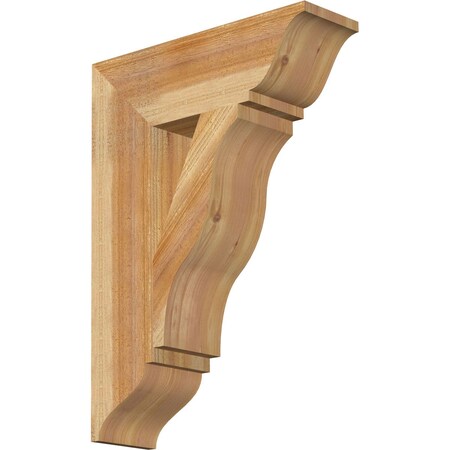 Ekena Millwork Funston Traditional Rough Sawn Bracket, Western Red Cedar, 6"W x 20"D x 28"H BKT06X20X28FST01RWR